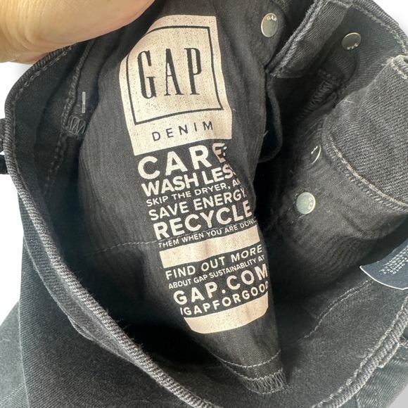 Gap Womens High Rise Cigarette Jeans Size 28 Tall Black Stretch Denim NEW - Picture 7 of 11